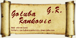 Goluba Ranković vizit kartica